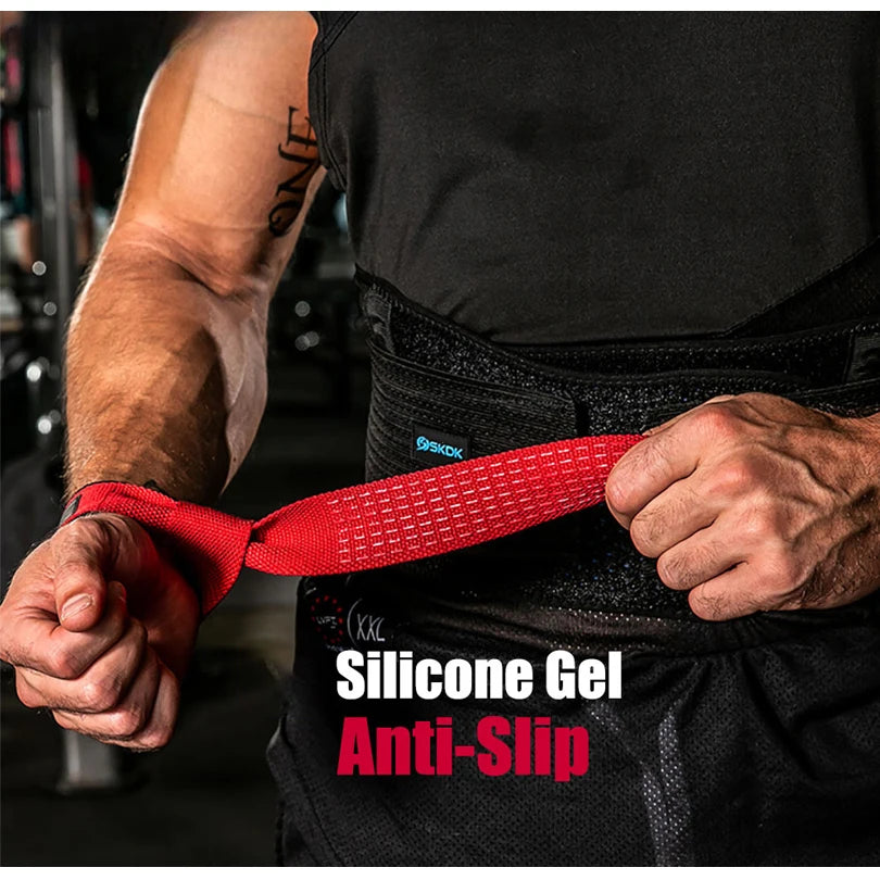 Wrist Support Straps with Silicone Grip for Secure Lifts