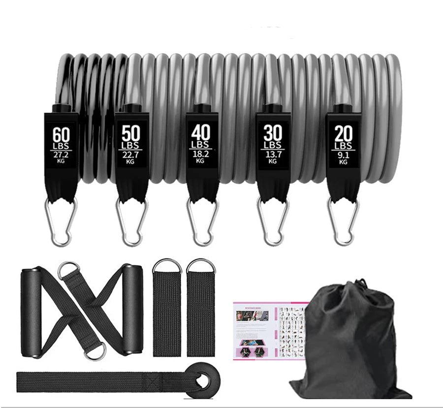 Resistance Bands Set for Exercise – Workout Bands with Handles for Men & Women, Strength Training and Home Gym Fitness Equipment