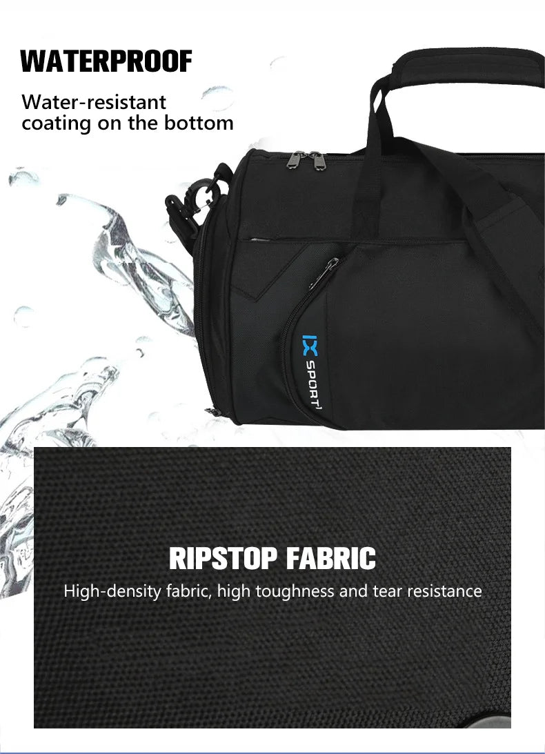 Multifunction Gym Bag with Wet & Dry Compartments and Shoe Pocket