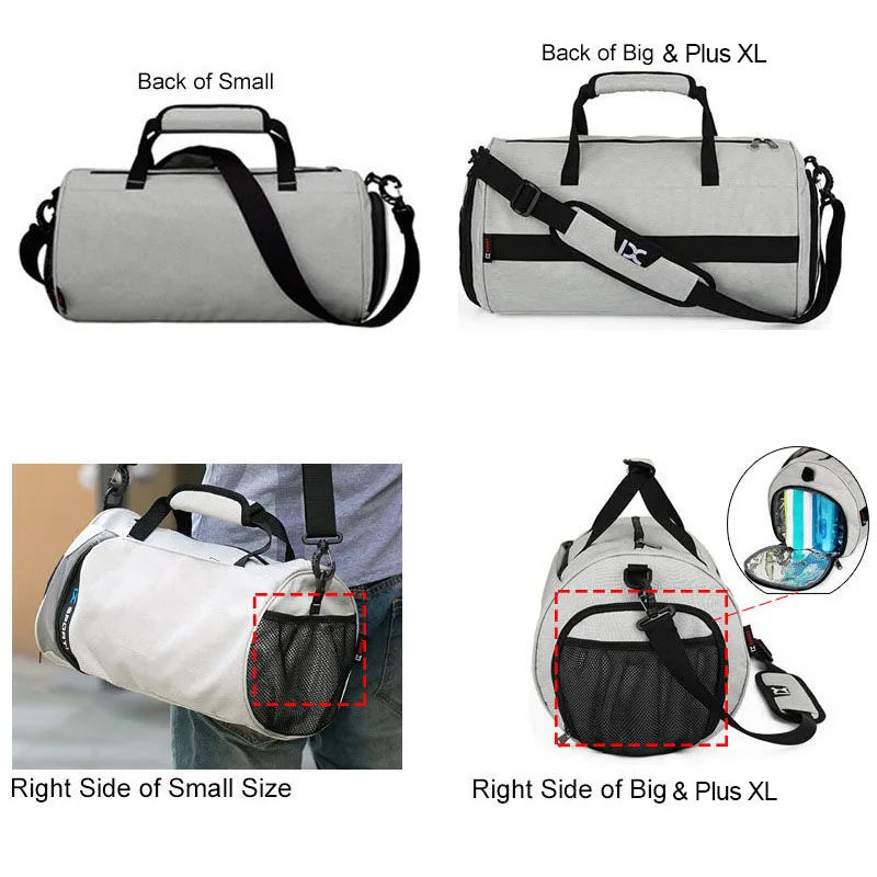 Multifunction Gym Bag with Wet & Dry Compartments and Shoe Pocket