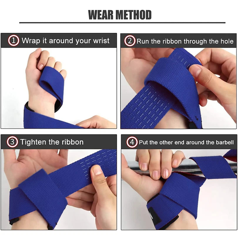 Wrist Support Straps with Silicone Grip for Secure Lifts