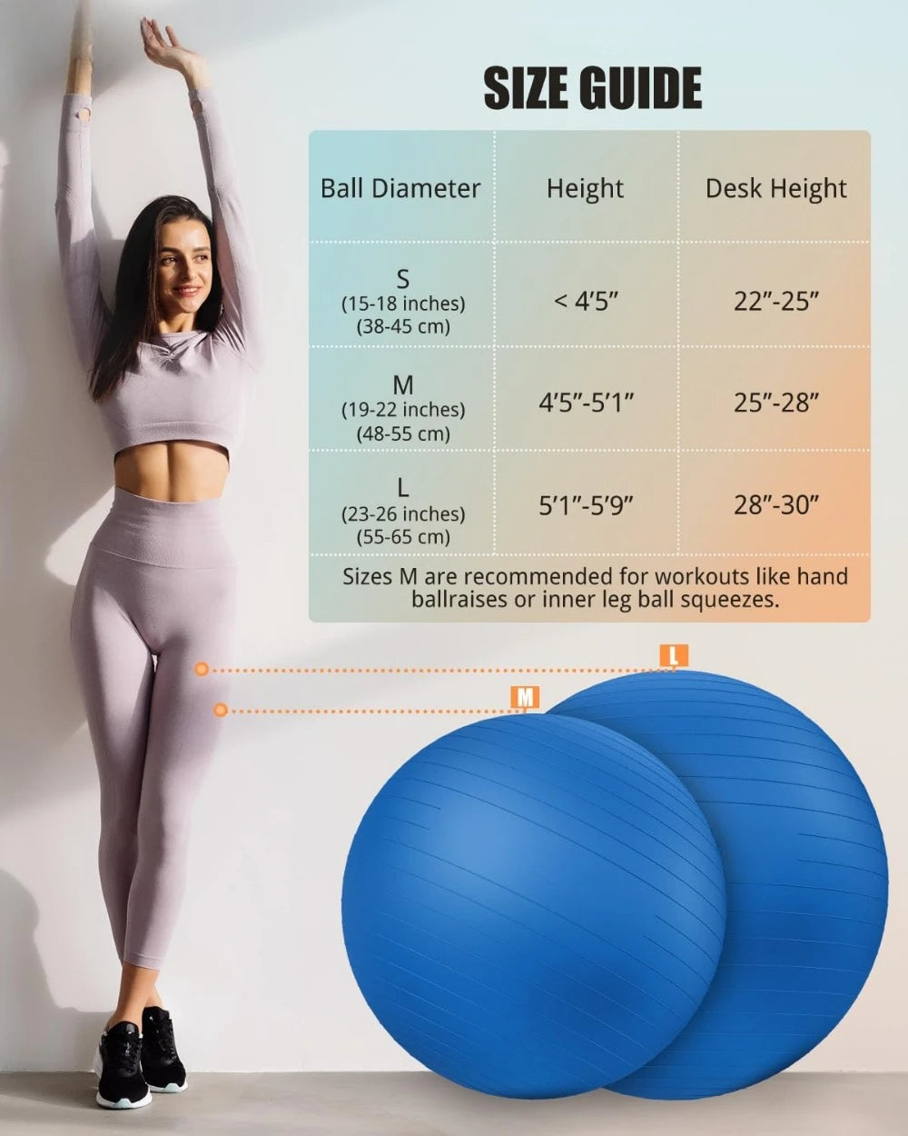 Pro Stability Ball – Anti-Slip, Anti-Burst Fitness Ball