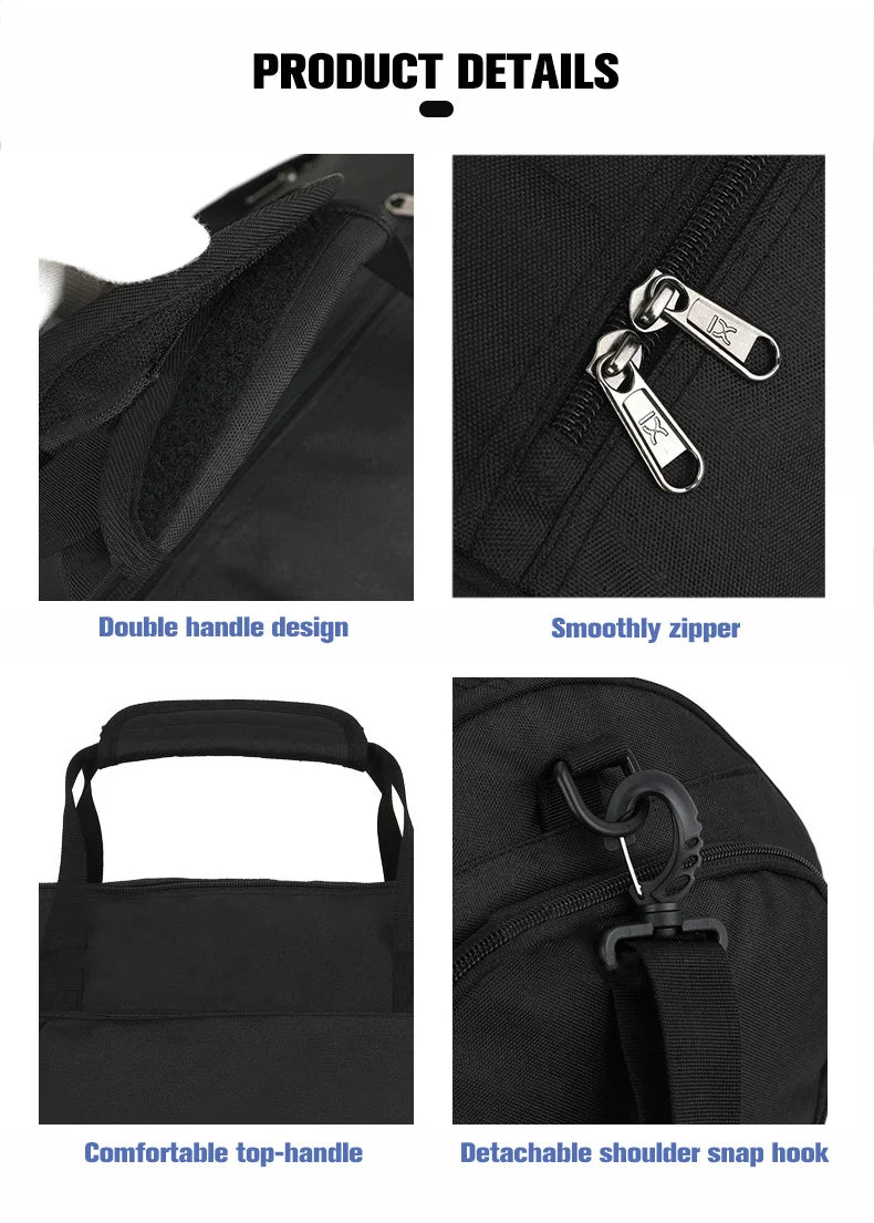 Multifunction Gym Bag with Wet & Dry Compartments and Shoe Pocket