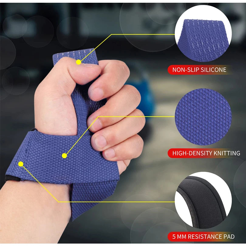 Wrist Support Straps with Silicone Grip for Secure Lifts