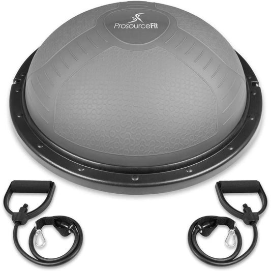 Half Balance Ball Trainer with Resistance Bands & Pump – Stability Exercise Ball for Home Gym, Yoga & Aerobic Workouts