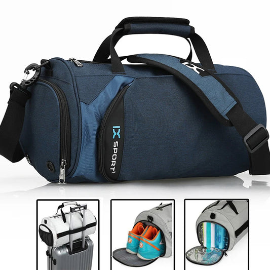 Multifunction Gym Bag with Wet & Dry Compartments and Shoe Pocket