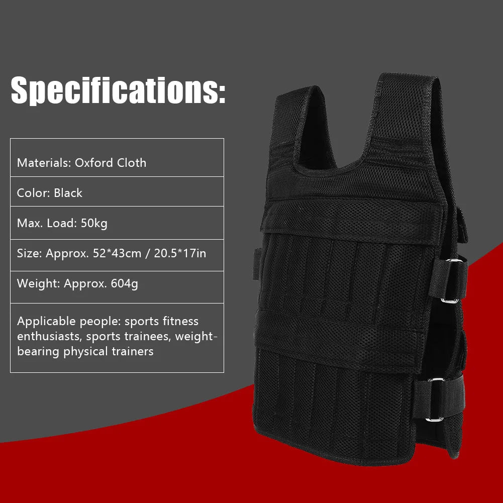 15KG Weighted Training Vest – Comfortable & Secure Fit